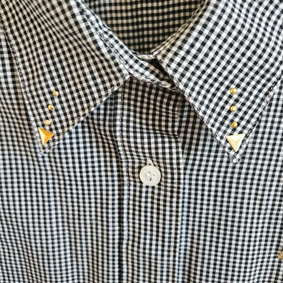 MILI Designs Woman SZ XL Gingham Western Shirt With Embroidered Animals Novelty - Picture 4 of 9